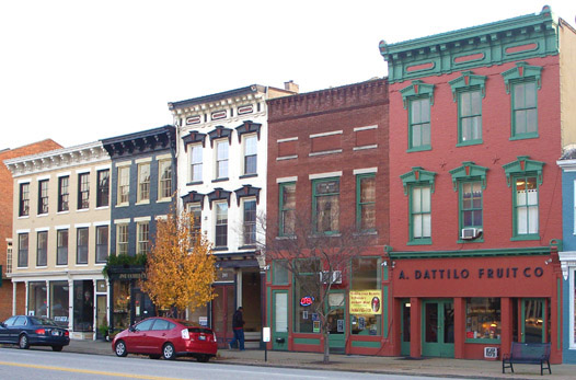 200 Block of West Main Street view Madison Indiana. Cool Pics BFK Photography, Bernie Kasper's Professional Photographic Services for weddings, senior pics, portraits, natural imagery, serving commercial or residential interior design. A. Dattilo Fruit Company's family wholesale fruit and vegetables with retail outlet, produce for grocery, resaurant and institutions, fruit baskets, serving Southern Indiana and Northern Kentucky since 1929.