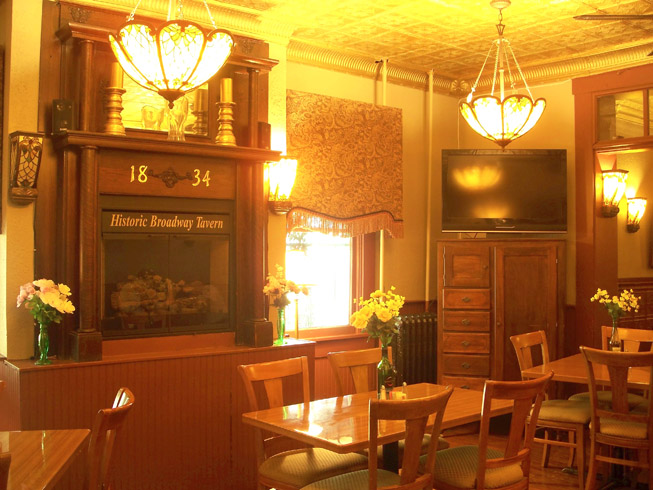 Another picture of the dining room inside Historic Broadway Hotel and Tavern, Madison Historic District, Downtown Madison Indiana 47250, across the Ohio River away from Kentucky.