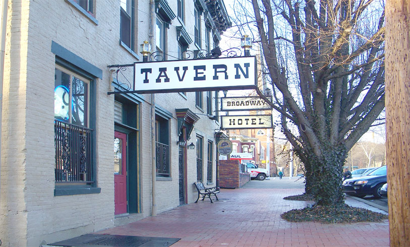 Picture of Broadway Hotel and Tavern, located in downtown Madison Historic District, Indiana.