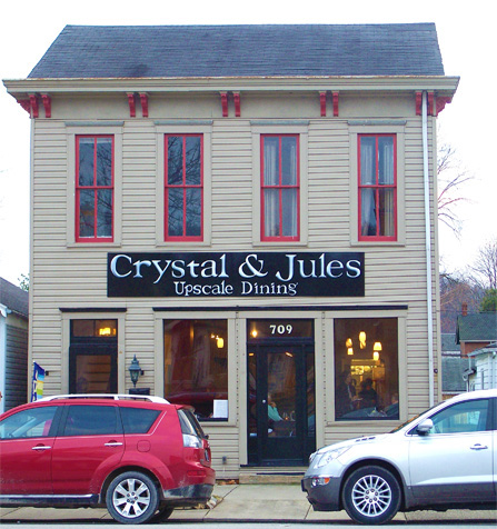 700 Block of West Main Street, Crystal & Jules Upscale Dining experience in downtown Madison Historic District at 709 W. Main Street, Madison Indiana 47250