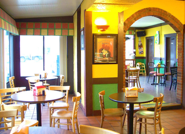 Intimate seating at the Red Pepper, Deli, Cafe, Catering and Pizza, 902 W. Main Street, Madison Indiana 47250, 812-265-3354.